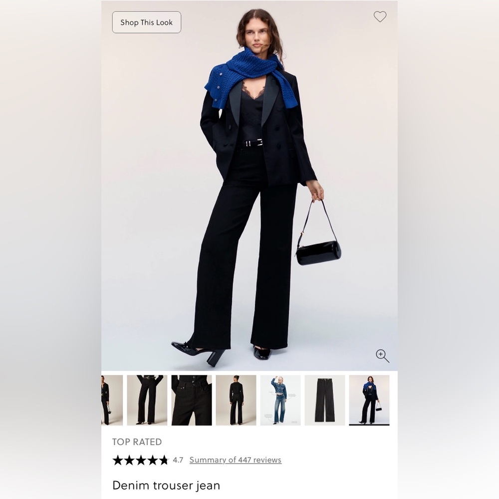 J. Crew Denim Trouser Jean - Black